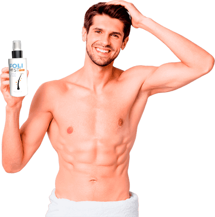 Man with shampoo
