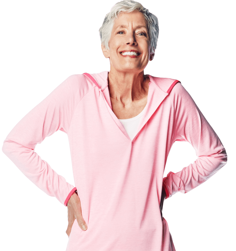 woman in pink