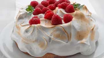 Tarta Alaska de turrón